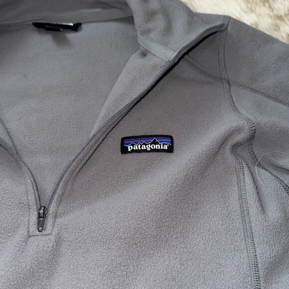 Patagonia Micro D Gray Quarter Zip Fleece | Sz S - Picture 3 of 5